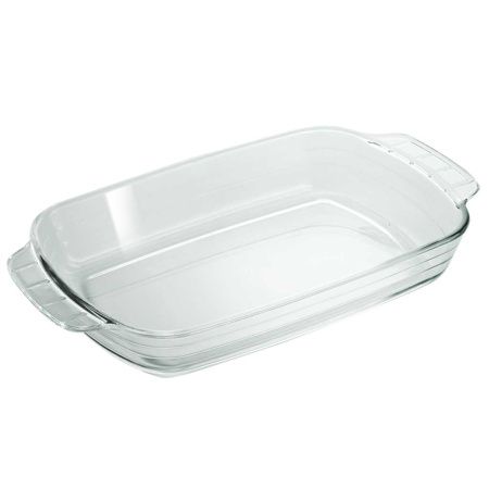 РК-0055 Прямоугольная форма для запекания с ручками из жаропроч.стекла 3,7 л "ЗАБАВА" 40.5*25*6см