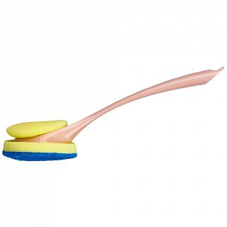 SV3133БЖ Щетка с губкой для посуды Vogue бежевый