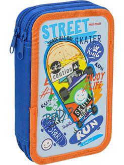 ПН-1355 Пенал 2-секц, большой СКЕЙТ И НАДПИСИ