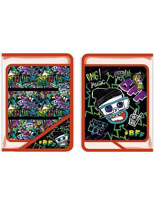 ПТР-8242 Папка на молнии с уголком ГОРОД ГРАФФИТИ