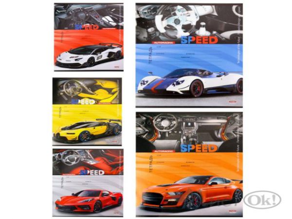 12-4333 Тетрадь КЛЕТКА 12 л. СТРЕМИТЕЛЬНЫЕ АВТОМОБИЛИ-2