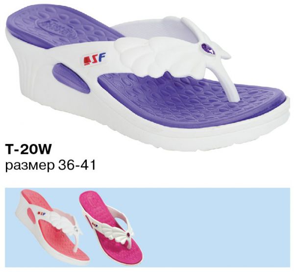 Т-20W Сланцы женские р-р 36-40 (6 шт)