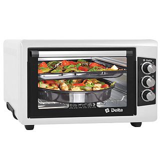 Эл. духовка DELTA с термостатом D-0550 белая 1500 Вт, 55 л