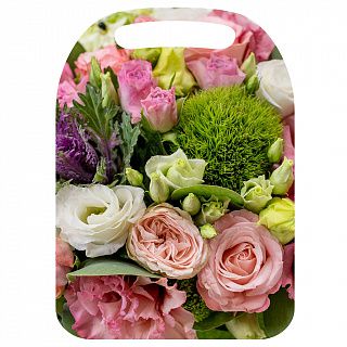 К-203 Доска разделочная  с рисунком «Розовый букет» 21*29см