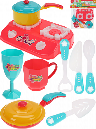 2147877 Набор посуды микс (19 предметов) пластик, 28х5х26см, в пакете