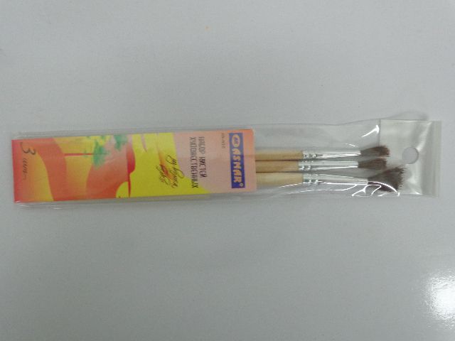 AR-N3Б НАБОР КИСТЕЙ  БЕЛКА 3 ШТ. "ASMAR" № 1,2,3