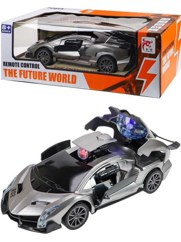 2226307 Машинка на р/у "Кабриолет"(25х10,5х6,5см,свет, 2 цв.микс,3*АА и 2*АА не в к-те,в кор.)