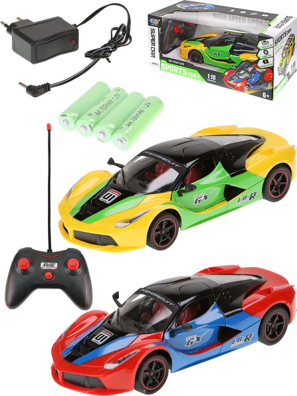 1923024 Машинка р/у (36x16x14 см, цвет микс, звук, пульт, акк. 4.8V, в кор.)