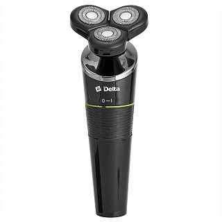 Бритва электрическая DELTA DL-0728 черный: LED дисплей, USB зарядка 5 Вт