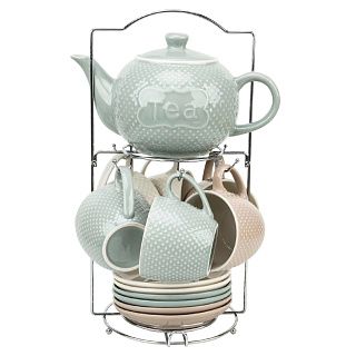 Ф11-001К/13 Чайный набор 13 пр. на мет подставке