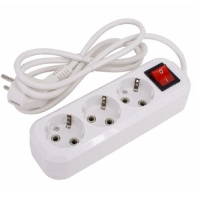 Удлинитель LEEK LE ES ПВС 3х1 3роз.3м 16А земля белый LE070200-0032