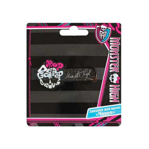21358 Заколка для волос на клипе "ЧЕРЕП"_Monster High