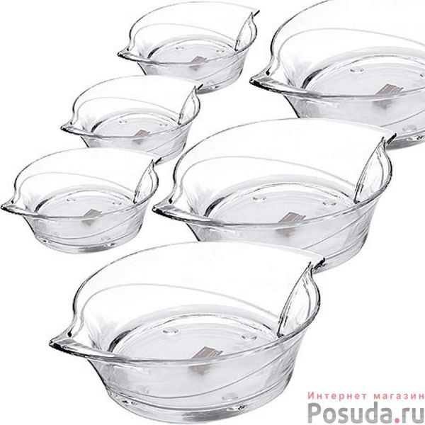 161001W Набор салатников 6шт. WAVE 250мл. 14*11см.