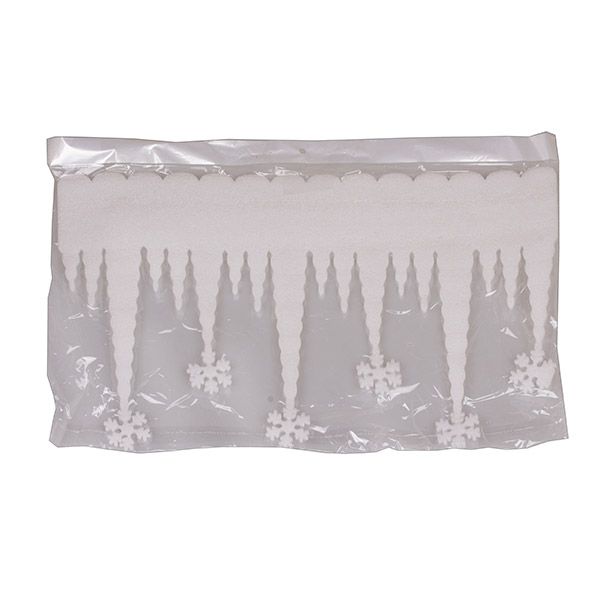 005ZA Н Г украш для окон Сосульки со снежинками  (2 шт.) 59х34 см