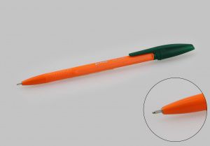 AR-2261/ЗЕЛ. Ручка шар.оранж.корпус ЗЕЛЕНАЯ (50шт