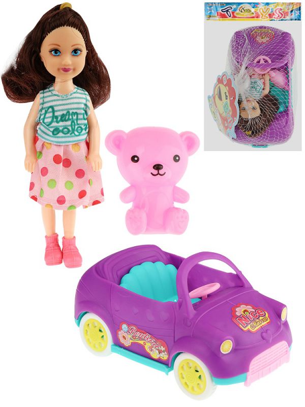 2460214 Кукла в наборе "Мария"(15,3х8,2х7,5см, аксессуары, в пакете)