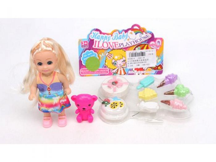 2918014 Мини-кукла в наборе (5,5х3,5х12 см, 9 предметов)