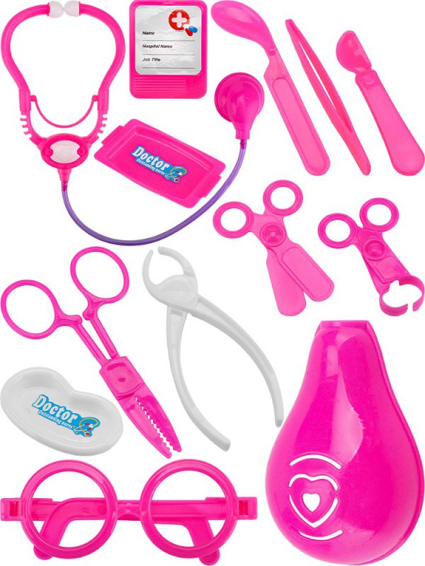 26492040Y Игровой набор доктора (13 предметов, цвет микс, в пакете)