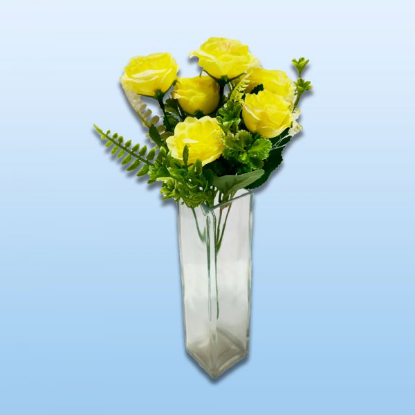 D35407 ИСКУССТВЕННЫЕ ЦВЕТЫ, КРИСТАЛЛ-КАНЦ «РОЗЫ», 28 СМ, АССОРТИ