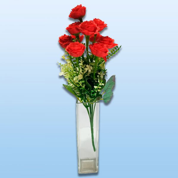 D35400 ИСКУССТВЕННЫЕ ЦВЕТЫ, КРИСТАЛЛ-КАНЦ «РОЗЫ», 38 СМ, АССОРТИ