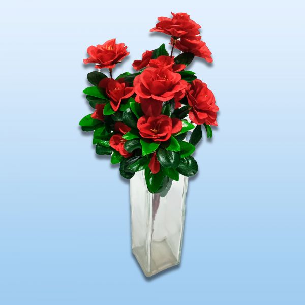 D35393 ИСКУССТВЕННЫЕ ЦВЕТЫ, КРИСТАЛЛ-КАНЦ «ЧАЙНАЯ РОЗА», 32 СМ, АССОРТИ