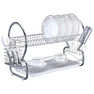 BE-7220 Сушилка для посуды двухуровневая 43х25х38 см WEBBER