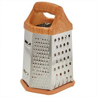 BE-065 Терка 6 граней  20см WEBBER,нерж.сталь,пластиковая ручка,дерево