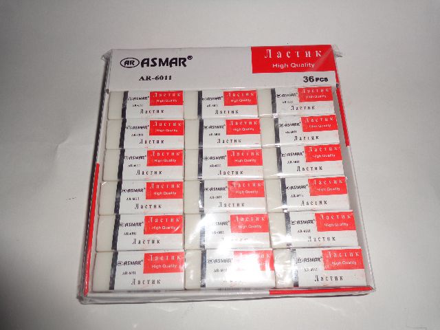 AR-6011 (B-C) Ластик прямоуг.белый 45*15мм (36 шт)