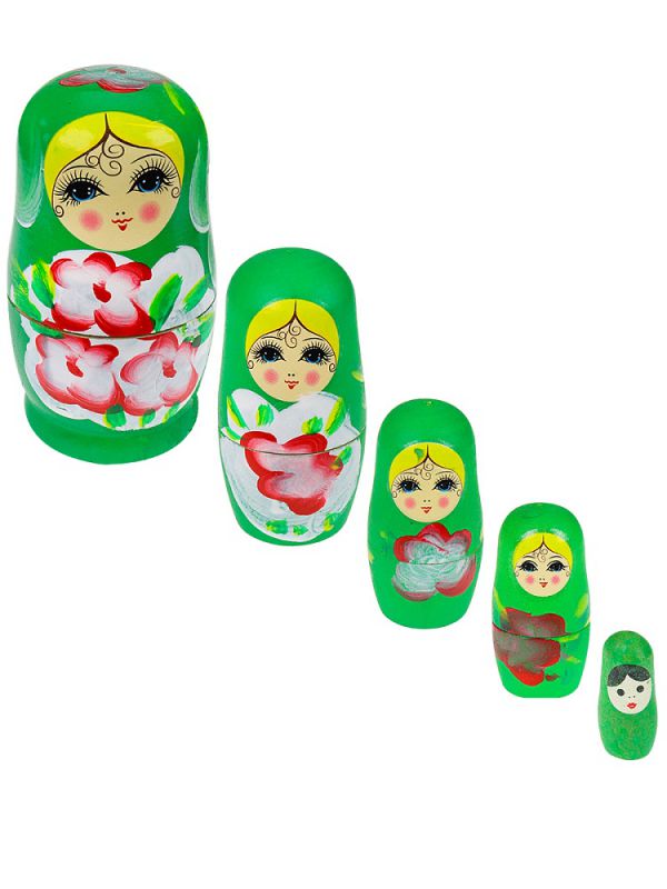 ИД-6047 Деревянная игрушка. МАТРЕШКА (5кукол) РАСПИСНЫЕ МАТРЁШКИ № 2