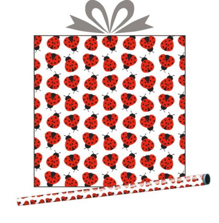 00000007060 Бумага оберточная, 68х100 см Интерпак «БОЖЬЯ КОРОВКА»