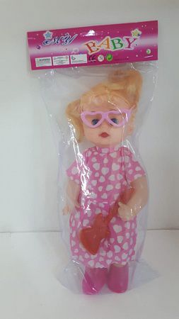 339M КУКЛА С ГИТАРОЙ+ОЧКИ/ПЛАТЬЕ в пакте