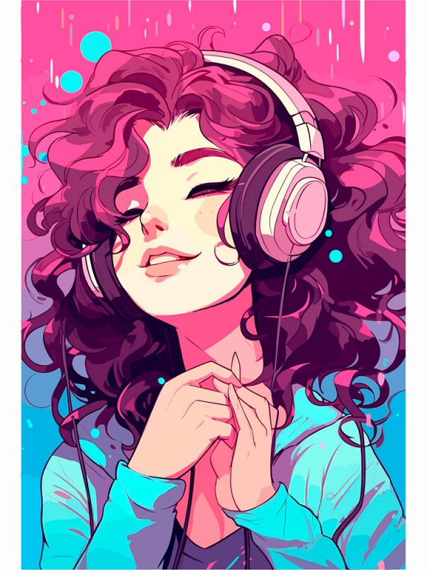 НД-0716 Алмаз. моз. (блест.) 17х22 см, на картоне, с част. заполн. (19цв) В потоке музыки