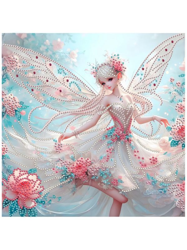 НД-5357 Алмаз мозаика (блест.) 30х30 см, с подр., с част. заполн. (6 цв.) Прекрасная эльфийка