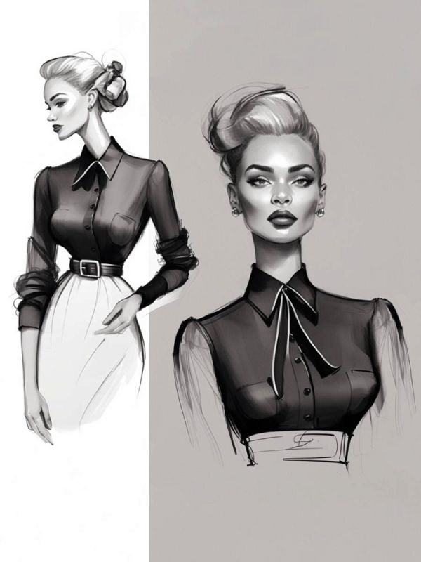 НД-2041 Алмаз. моз. квадратная  30x40 (класс.) без подр.,с полн.зап. (30цв) Стильная девушка