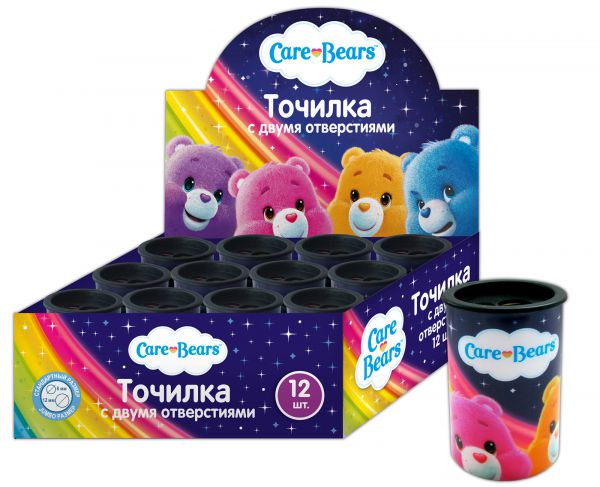 33959 Точилка 2 отв. с контейн. Заботливые мишки тм Care Bears