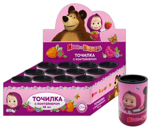 34180 Точилка с контейнером тм Маша и Медведь