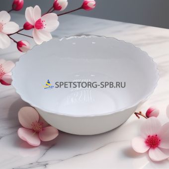 POV720W Салатник PARS OPAL Viola 12см белый