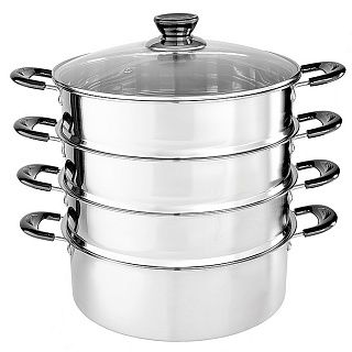 Мантоварка-пароварка BE-082 нерж.сталь d=24cm, 7 литров,4 уровня WEBBER