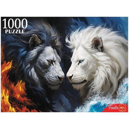 П1000-3062 ПАЗЛЫ 1000 элементов. ЧЕРНЫЙ И БЕЛЫЙ ЛЕВ