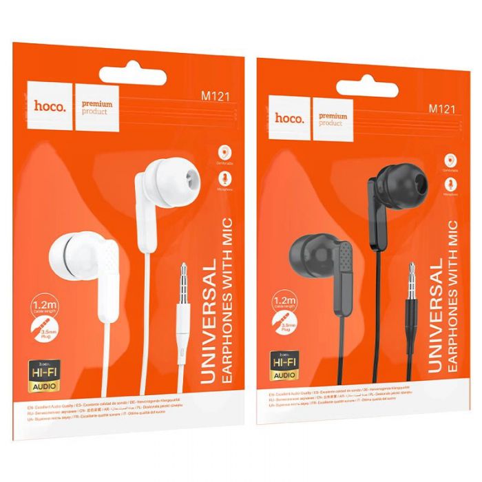 Наушники внутриканальные HOCO M121 Jack,3/5 мм,1,2м паке