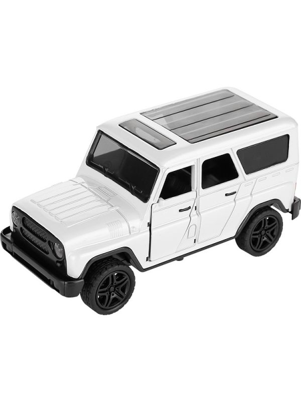 1523M-31A-2 Машинка инерционная  1:36 (12,2х5,5х5,3 см, металл, 3 открывающиеся двери, белый)