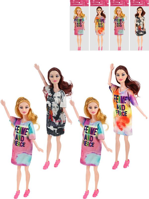 2291546 Кукла (28см) 4 вида  микс