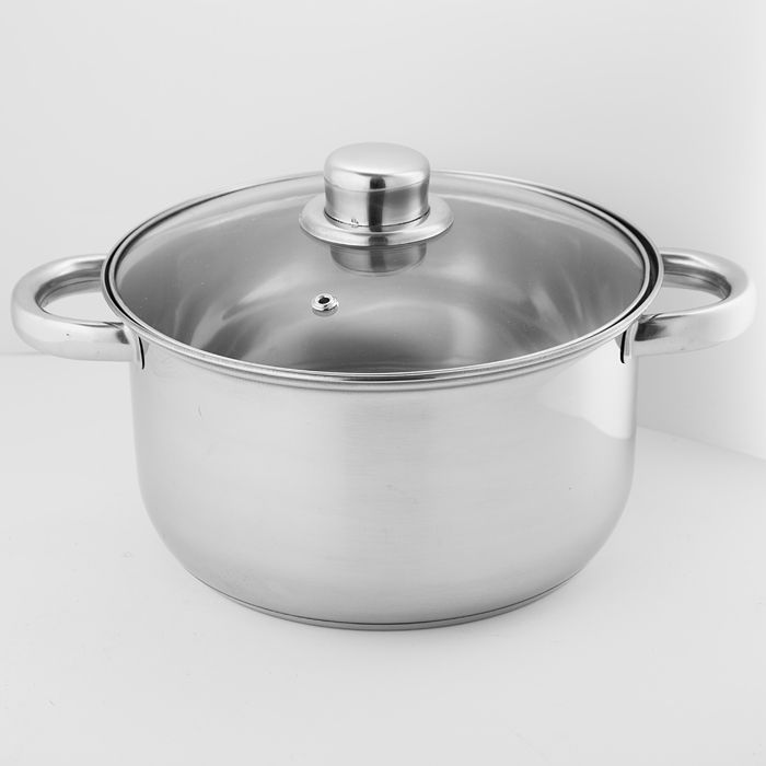 BE-157/2 Кастрюля из нерж стали со стеклянной крышкой (d=20; 3.5 л)WEBBER