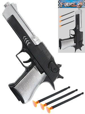 2180280 Пистолет с пулями-присосками (22х3х12 см) (3 пули, в пакете)