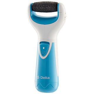 Пилка роликовая DELTA DL-0751, в насадки, щеточка, цвет: серо-голубой с белым