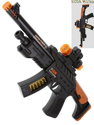 1876756 Автомат "Бой" (свет, звук, 3*AА  не в к-те,в пакете) (41x3,5x18,5cм)