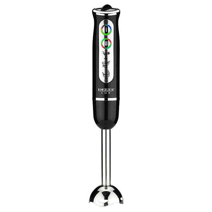 Блендер DELTA LUX DL-7039 черный: 800Вт, регул, скорости, "Турбо", LED подсветка, (Россия)