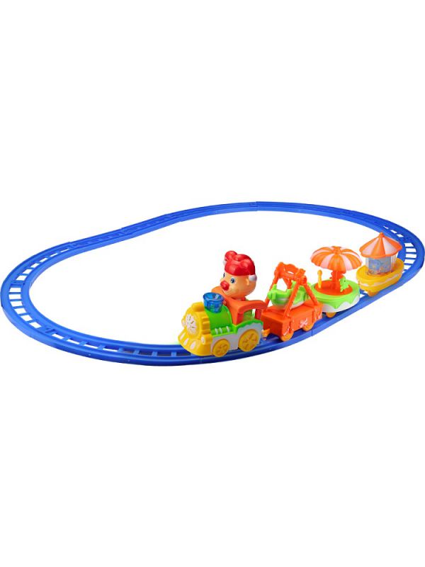 19686018Y Железная дорога 215 см, свет, звук, 2*АА не в к-те, в кор