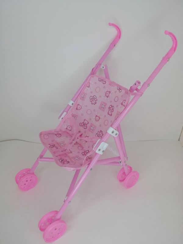 5164/Р501/888 КОЛЯСКА ТРОСТЬ пласт.МИШКИ/КЛУБНИЧКИ