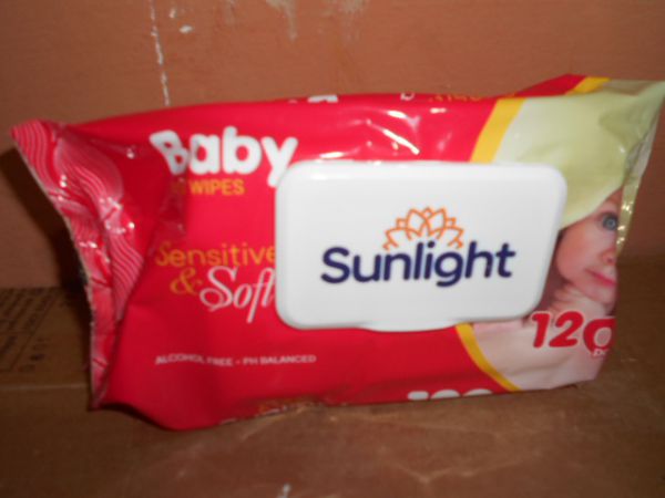 Салфетки влажные SUNLIGHT BABY, ЕСО жираф,лиса,мишка 120шт/12шт/030685